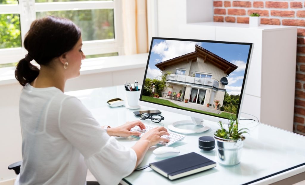 Woman Looking at PC