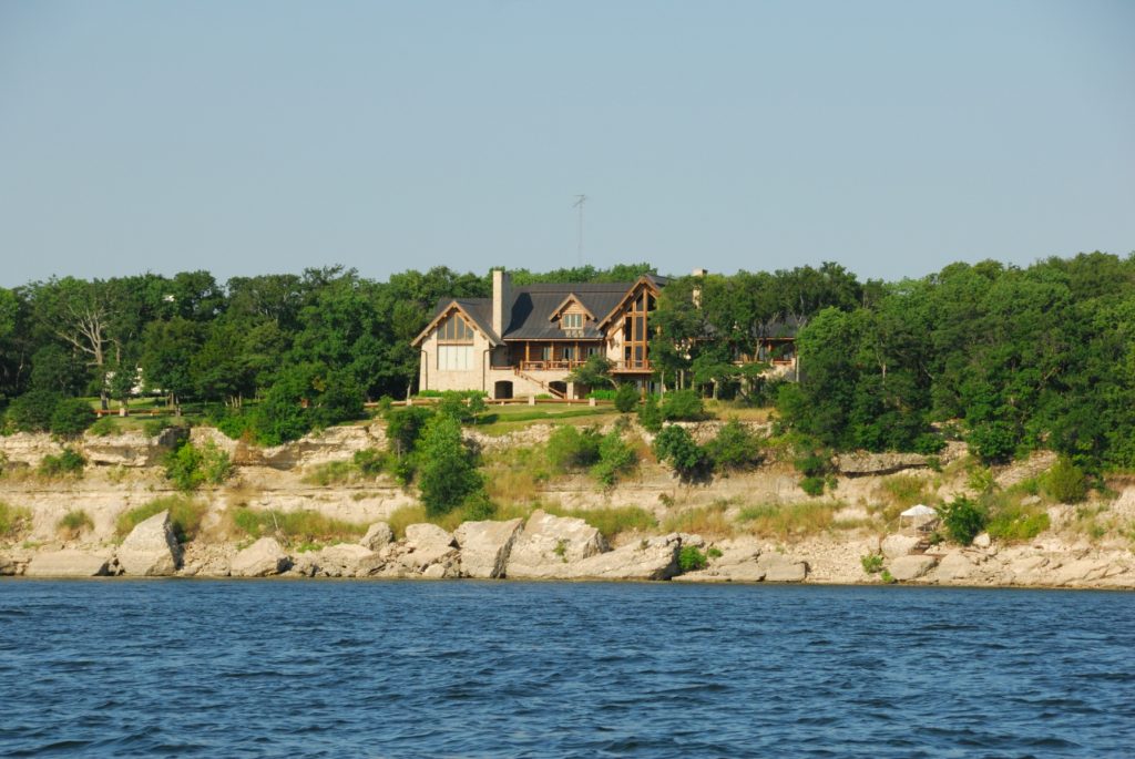 Waterfront home view